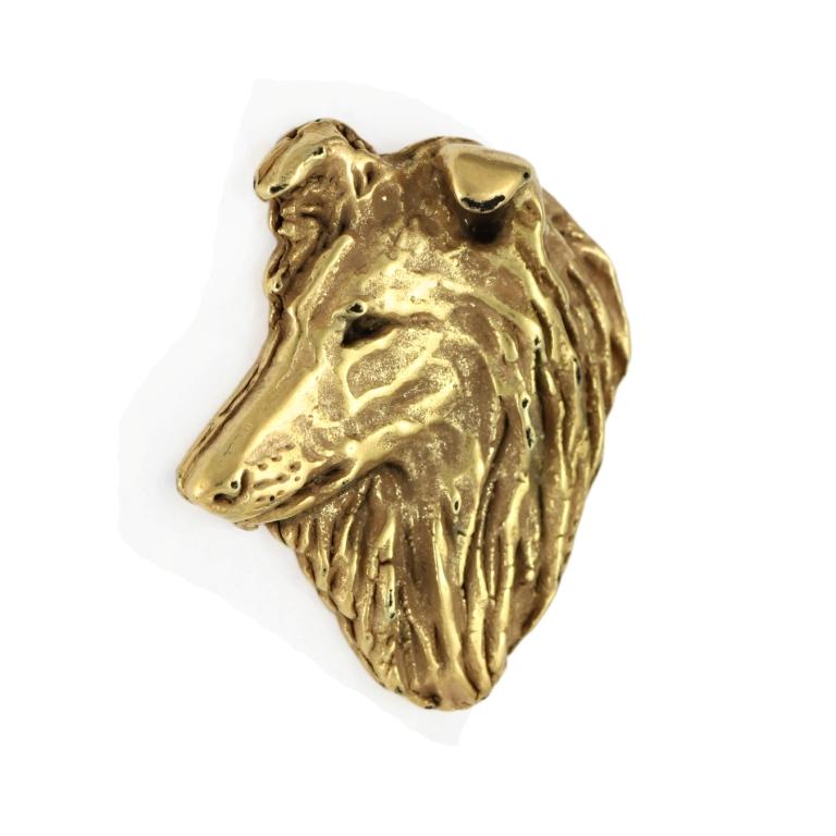 Sheltie - Gold-plated Pin Brooch, Elegant Dog Ornament, Unique Pin by Art-Dog Brand
