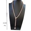 Design Sense Shijia Pearl Water Drop Necklace Women's Autumn and Winter Light Luxury High-end Sweater Chain Fashion Leaf Clavicle Chain