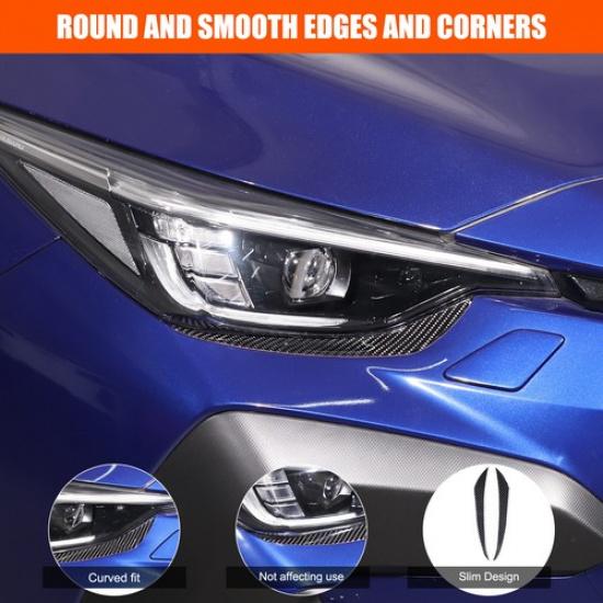 Soft Carbon Fiber Headlight Eyelids Eyebrows For Subaru Crosstrek 2024+