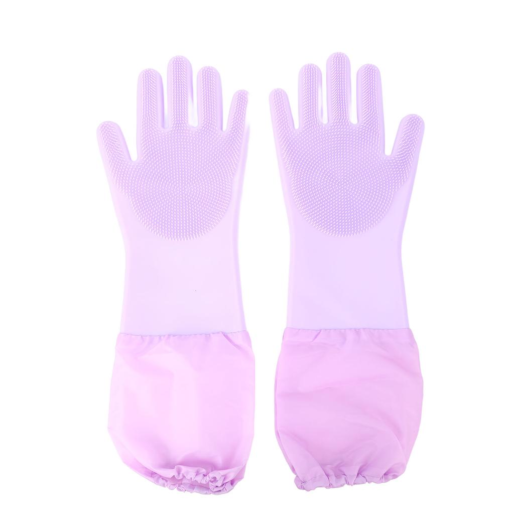 2pcs Pet Grooming Gloves Extended Soft Silicone Massaging Dog Bathing Shampoo Gloves for Cats Rabbits Horses Washing