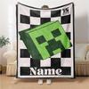 Custom Name Minecraft Adventure Quest Blanket for Couch & Bed, Plush Cozy Fuzzy Blanket Super Soft & Warm Blankets for Fall and Winter. 0908442