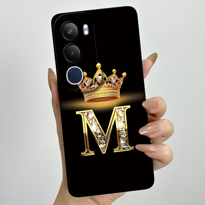 Pro Vivo Y19s 4G Pouzdro Koruna Počáteční Písmeno Měkký Silikonový Ochranný Zadní Kryt Pro Vivo V2419 Coque pro VivoY19S Y 19 s Fundas