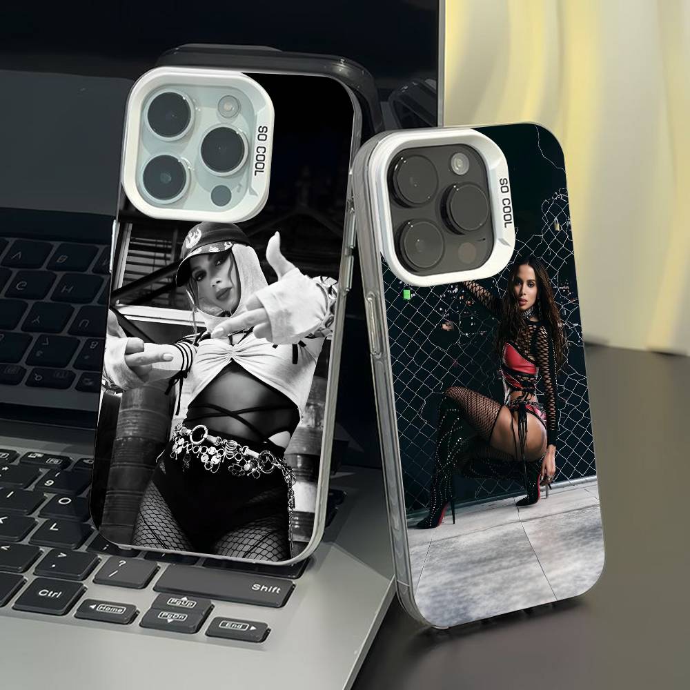 singer A-anitta funk generation phone case for iPhone 17 17Air 16 15 14 13 12 11 Pro Max Plus Colorful Silver