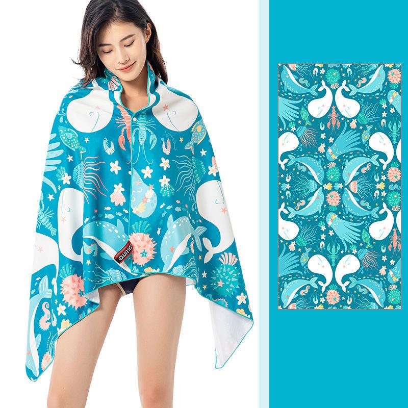 

1 шт. пляжное полотенце — быстросохнущее полотенце из микрофибры для путешествий, прямоугольное пляжное полотенце с шалью, плавание, бассейн, йога и многое другое. L