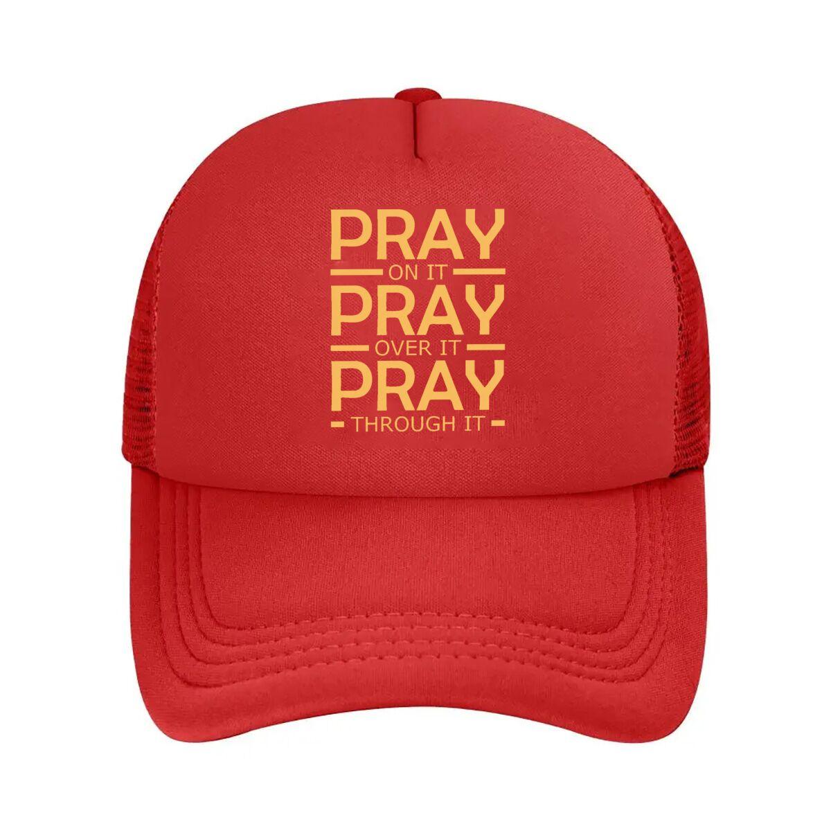 Prayer Motivational Christian Mesh Baseball Cap Hip Hop Adjustable