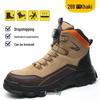 Men’s Four-Season Steel Toe Safety Boots: Anti-Smash, Anti-Puncture, Wear-Resistant, Comfortable High-Top Work Shoes