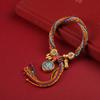 Handwoven Tibetan Tangka Bracelet Gods Manjusri Men Women Hand Rope Gift