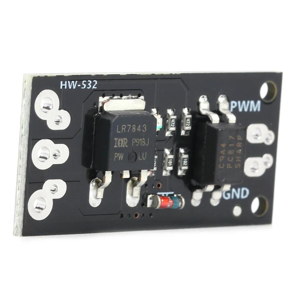 10-50Pcs HW-532B LR7843 Isolated MOSFET MOS Tube FET Module DC5-30V PWM LR7843 Isolated Replacement Relay Board