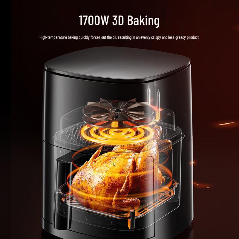 SUPOR 6L Automatic No-Flip Air Fryer with Steam Bake CN Plug (adapter Included)