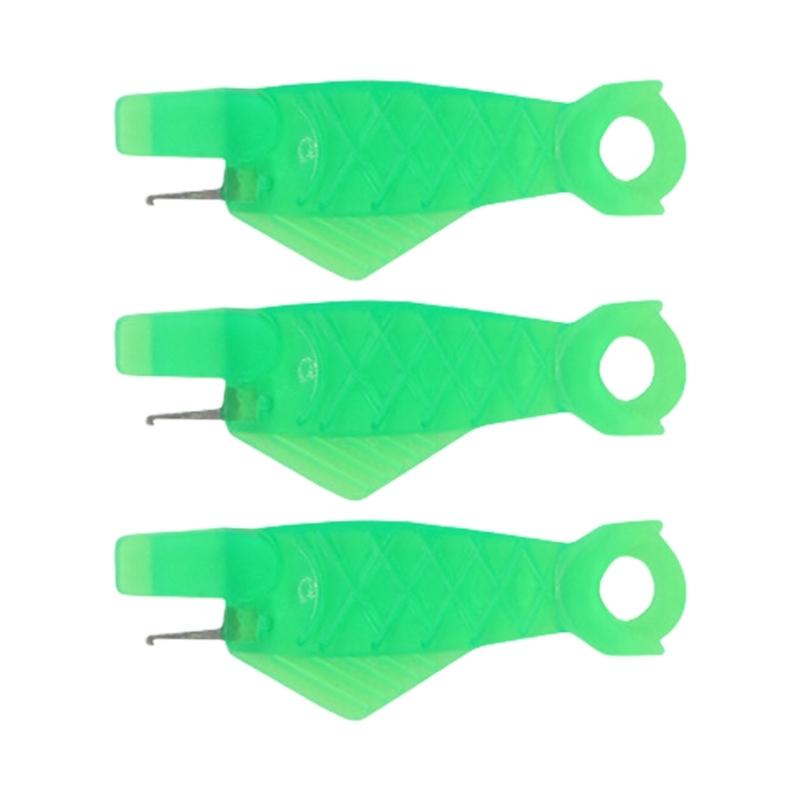 

Quick Threading Tool for Sewing Machines Mini Fish Shaped Needle Threader with Sturdy Plastic Metal Construction зелёный