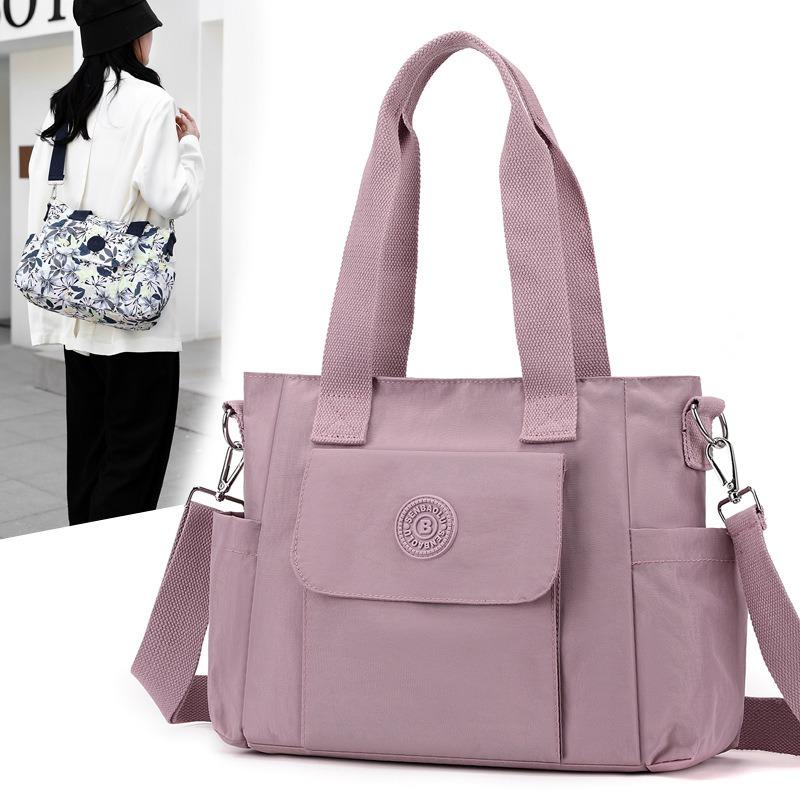 Women's Bag Shoulder Mother Bag Summer New Lightweight Nylon Cloth Printed Bag Fashion Messenger Handbag