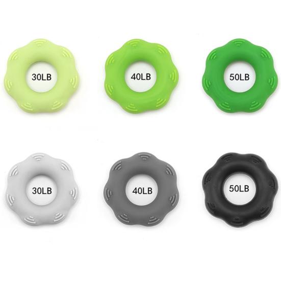 Hand Massage Grip Finger Strength Exercise Training Rehabilitation Silicone Ring