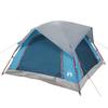 4 Person Camping Tent Blue Waterproof