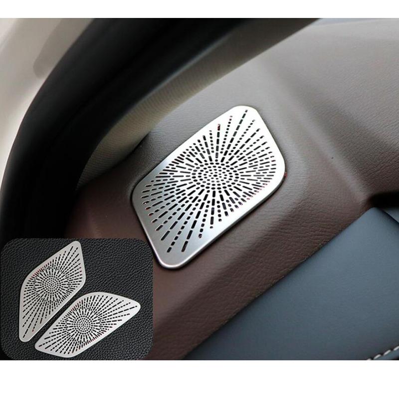Stainless Steel Car Front Tweeter Audio Speaker Cover Trim Frame Sticker Auto For Nissan X-trail Xtrail Rogue