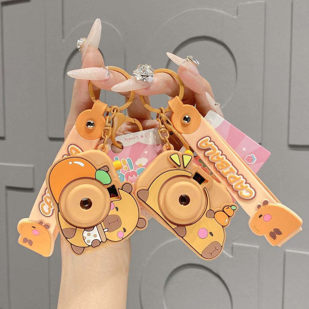 Cartoon Charming Capybara Keychain Adorable Pvc Bag And Decoration Car