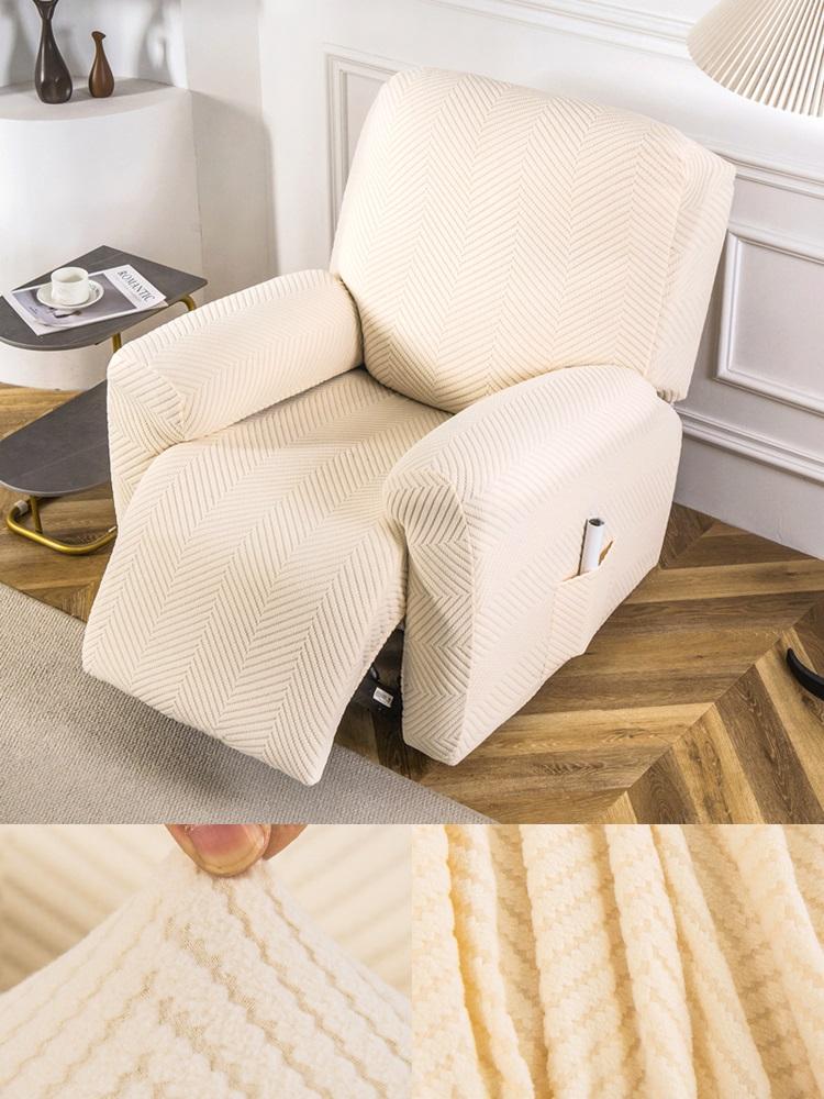 1/2/3 Seater Jacquard Recliner Sofa Cover Stretch Anti-slip Lounge Chair Covers for Living Room All-inclusive Armchair Slipcover