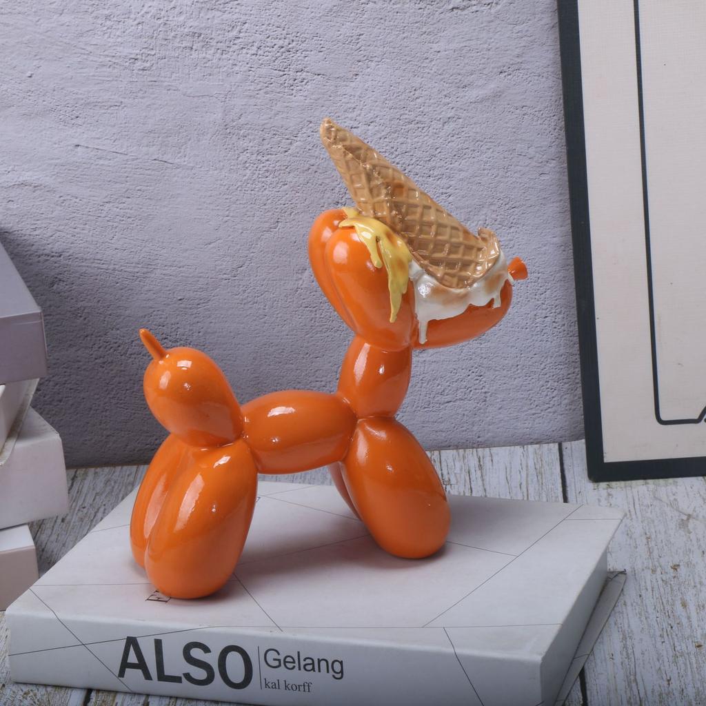 Ballon Hond Beeld Modern Pop Art Sculptuur voor Huisdecoratie Kleurrijk Hars Figuur Uniek Cadeau voor Kunstliefhebbers Feestdecoratie