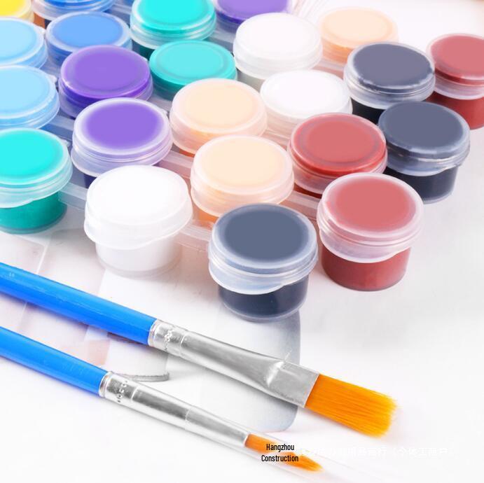 12-Color Waterproof Pigment Set for Kids - DIY Art, Graffiti, and Plaster Painting with 6 Interconnected Pigment Strips