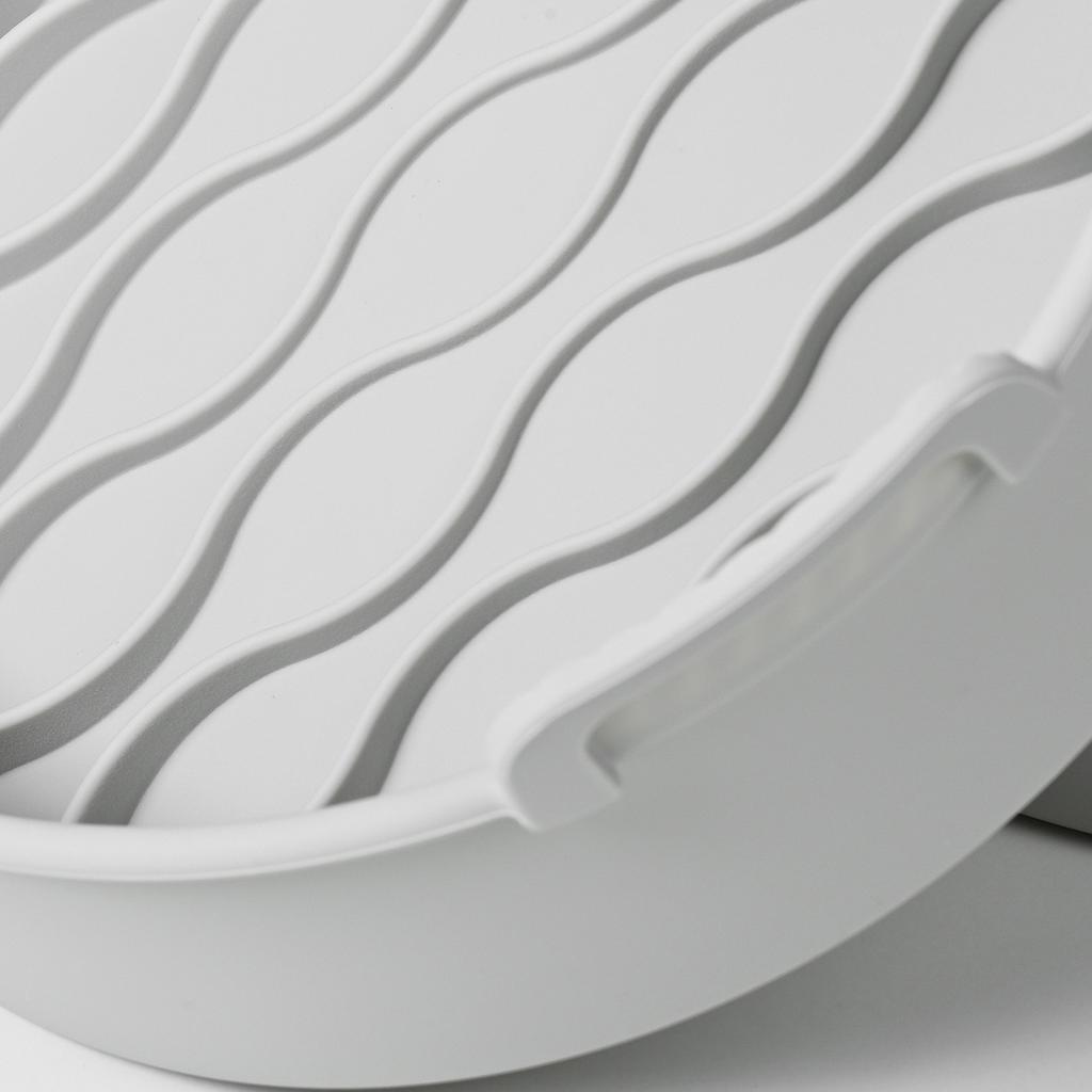 Fritös Silikonkruka med Handtag Vikbar Lätt att Rengöra Återanvändbar Fritös Bakform för Kaka Grillugnar