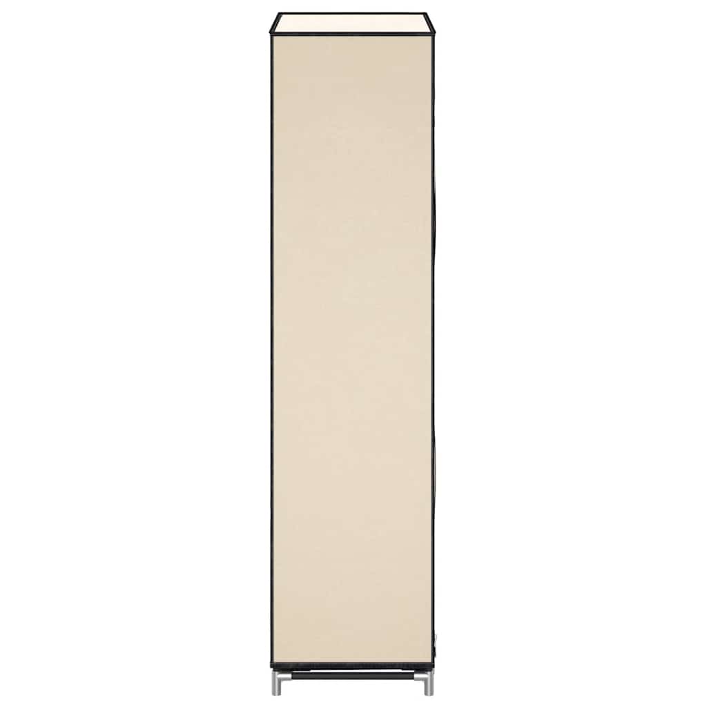 Shoe Cabinet with Cover Cream White 58 x 28 x 106 cm Fabric
