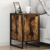 Nightstand Smoked Oak 39.5 X 30 X 50 Cm Particleboard