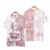 Tricouri Wuthering Waves Cartethyia Imprimate 3D Vară Bărbați Femei Mânecă Scurtă Gât Rotund Tricou Top Harajuku Y2k Anime Cosplay Costum