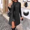 Women S Solid Long Buttoned Pocket Crew Neck Street Style Vest