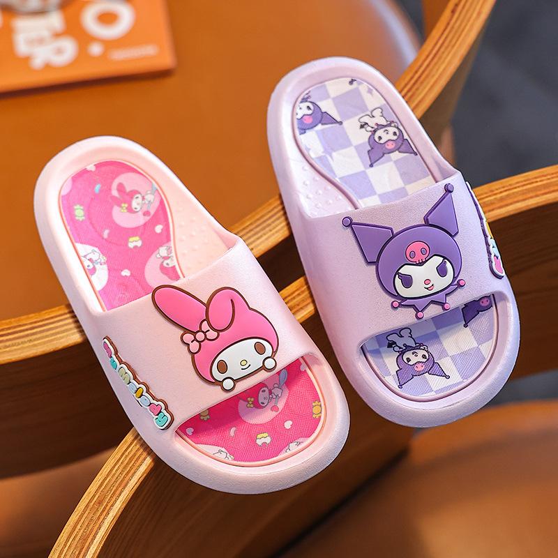 Genuine new children's slippers for summer, cute princess baby indoor home slippers for boys and girls, non-slip