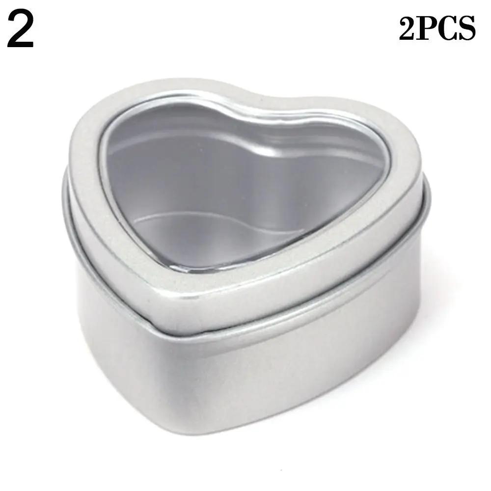 

Heart Shape Aluminum Tin Jar for Cream Balm Nail Candle Cosmetic Container Refillable Tea Cans Metal Box Candy Packaging Box