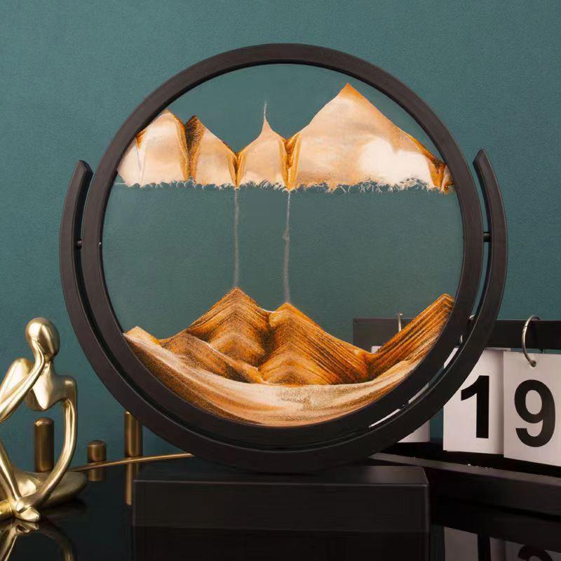 Creative Hourglass Liquid Quicksand Painting - Ideal Decoration for Office, Living Room, Bedside or as Birthday Gift