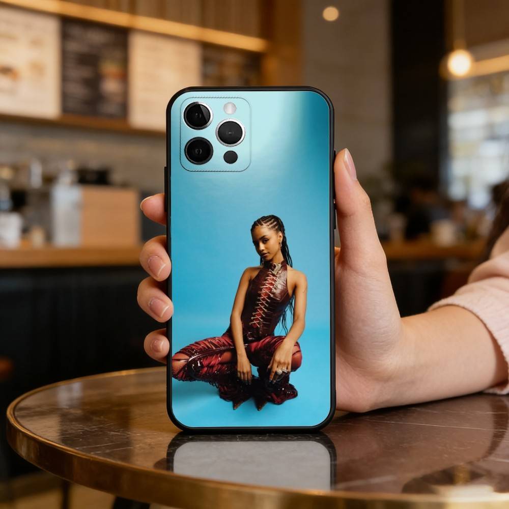Singer T-Tyla-LA Phone Case For iPhone 17,16,15,14,13,12,11 Plus,Pro Max,Soft Silicone Black Cover
