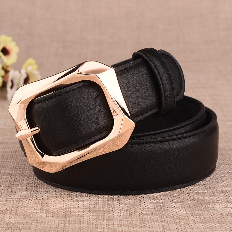 Women's Pin Buckle Leather Belt - New, Stylish & Versatile Korean Casual Cowhide Design
