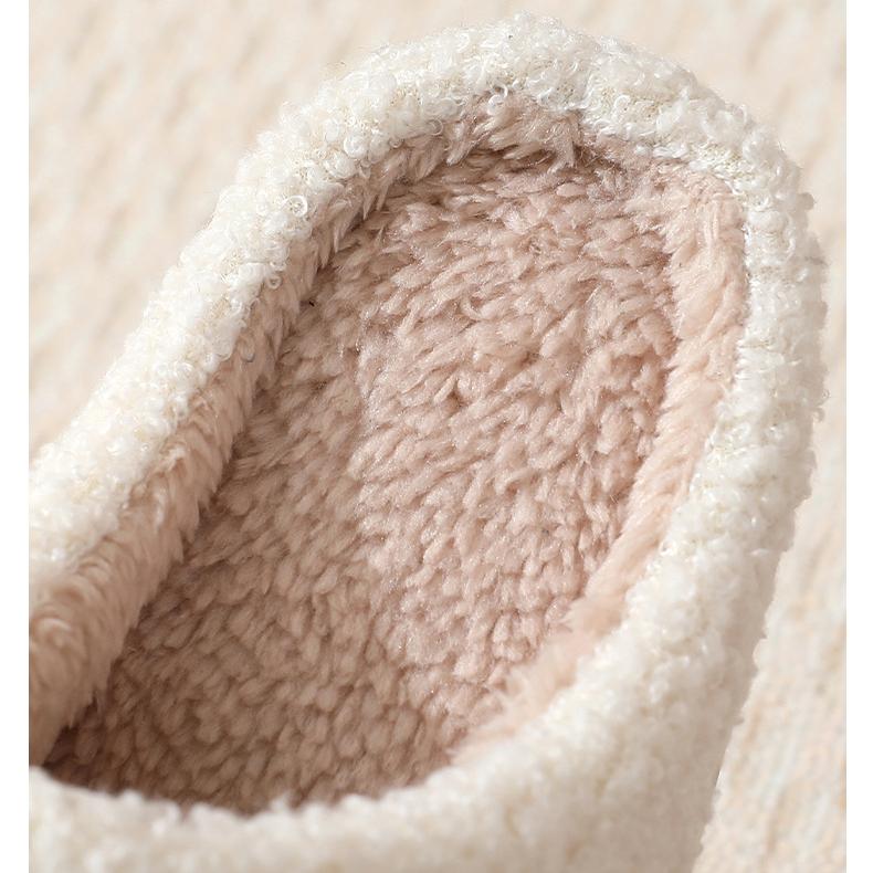 Women's Christmas Slippers Adorable Indoor Festival Gingerbread Man Embroidery Couple Winter Holiday Christmas Shoes