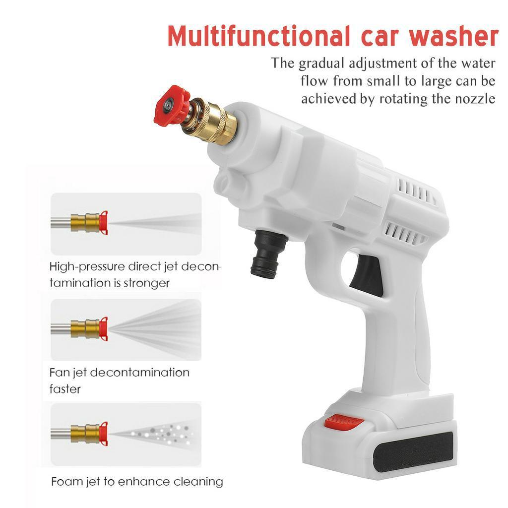 200W Handheld Auto Spray Powerful Washer Machine Garden Water Jet Car Lighter Charger Cordless High Pressure Car Washer Guns