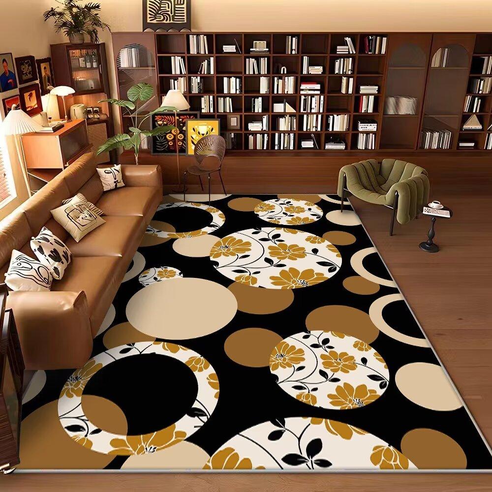 Nordic Abstract Geometrical Carpet for Living Room Decoration Fashion Study Sofa Side Floor Mat Large Area Rugs for Bedroom Soft