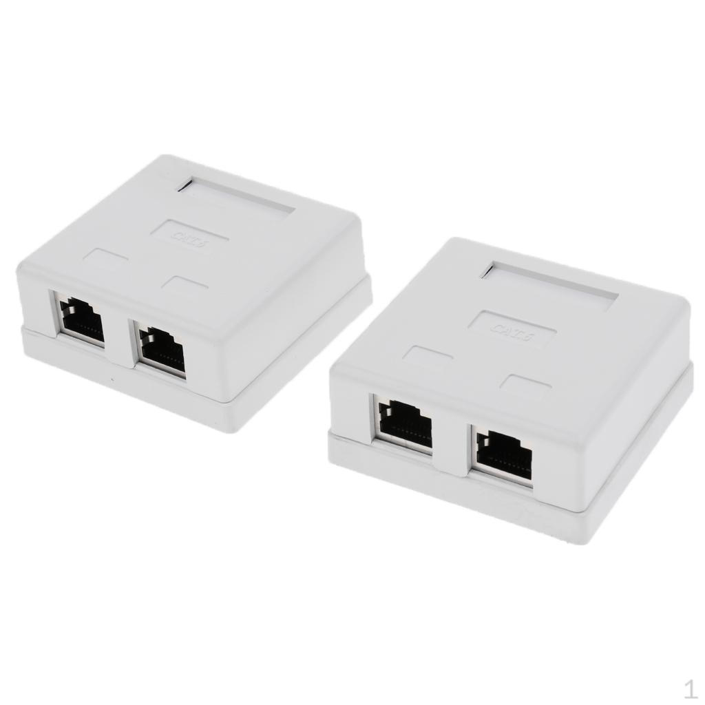 

2 Pack of cat six DOUBLE Mount Outlet Box Combo