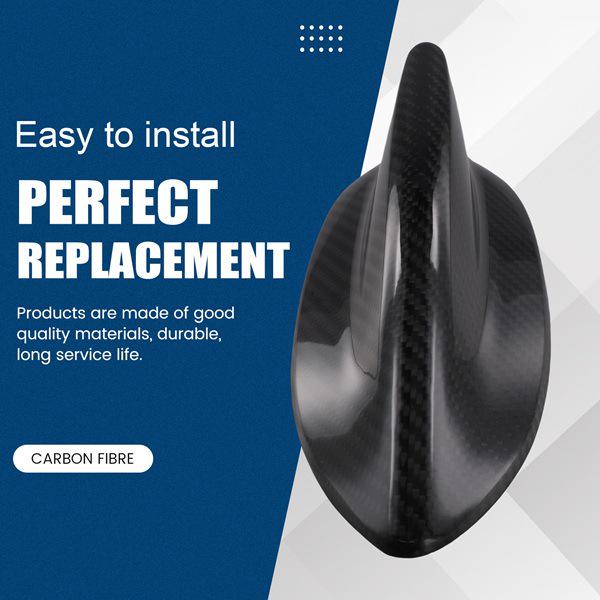 8A150-3S5-C110-M1: Genuine Carbon Fiber Shark Fin Antenna Sticker for Honda Acura