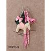 Department of cute leather little pegasus pendant pony black eight braided rope keychain high-end bag hanging very complicated DIY