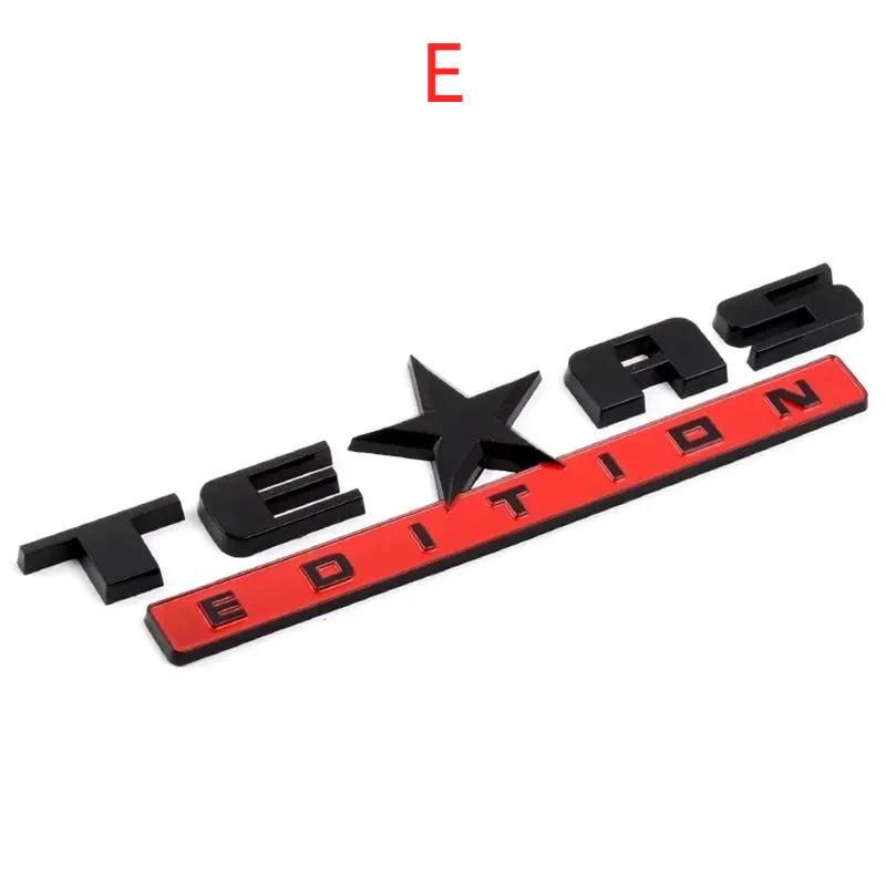 1pcs X Chrome Silver Black ABS TEXAS EDITION EMBLEM BADGE