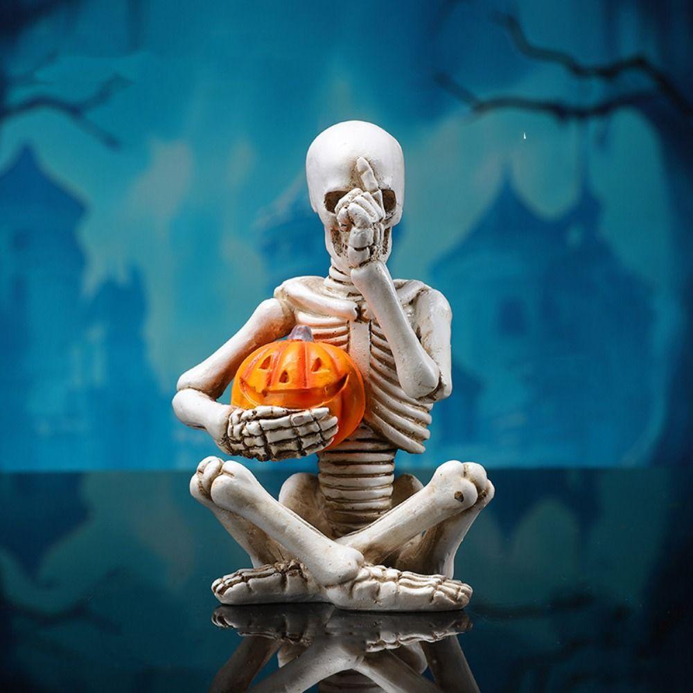 Glowing Design Ghost Festival Decoration Creative LED Pumpkin Skull Light Haunted House