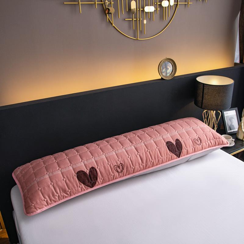 Cotton Padded Long Pillowcase Waterproof Pillowcase for Two People Thickened and Lengthened By 1.2 Meters 1.5M1.8 Household Long Pillowcase