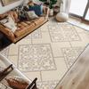 VIKAMA Korean Style Living Room Carpet,Bedroom Sofa Coffee Table Kitchen Rug Doormat Home Floor Decor Plant Floral Patterns