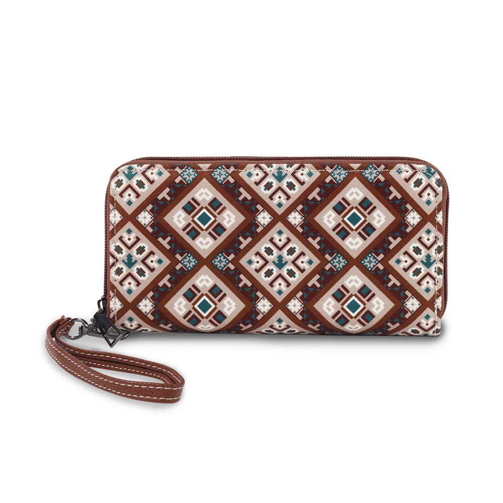 Retro und hochwertiges Zhuang-Brokat-Portemonnaie mit Funktionen, modisches und individuelles Damen-Münzfach