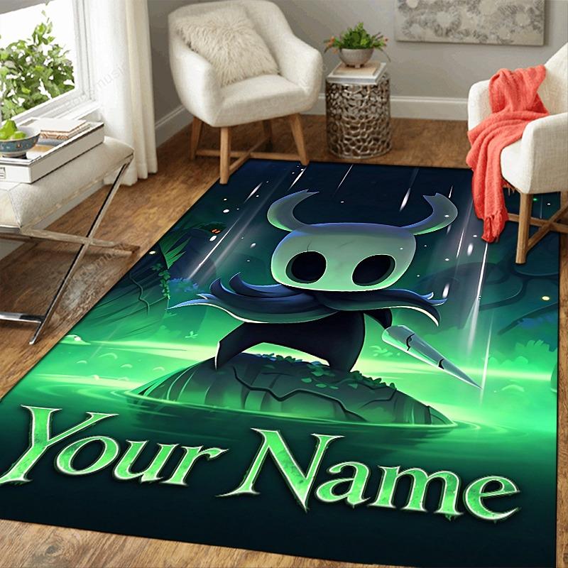 Custom 1Pc Custom Hollow Knight Fantasy Art Flannel Personalized Rug Non Slip Floor Mat Soft Carpet for Living Bedroom Office Home Decor Gift