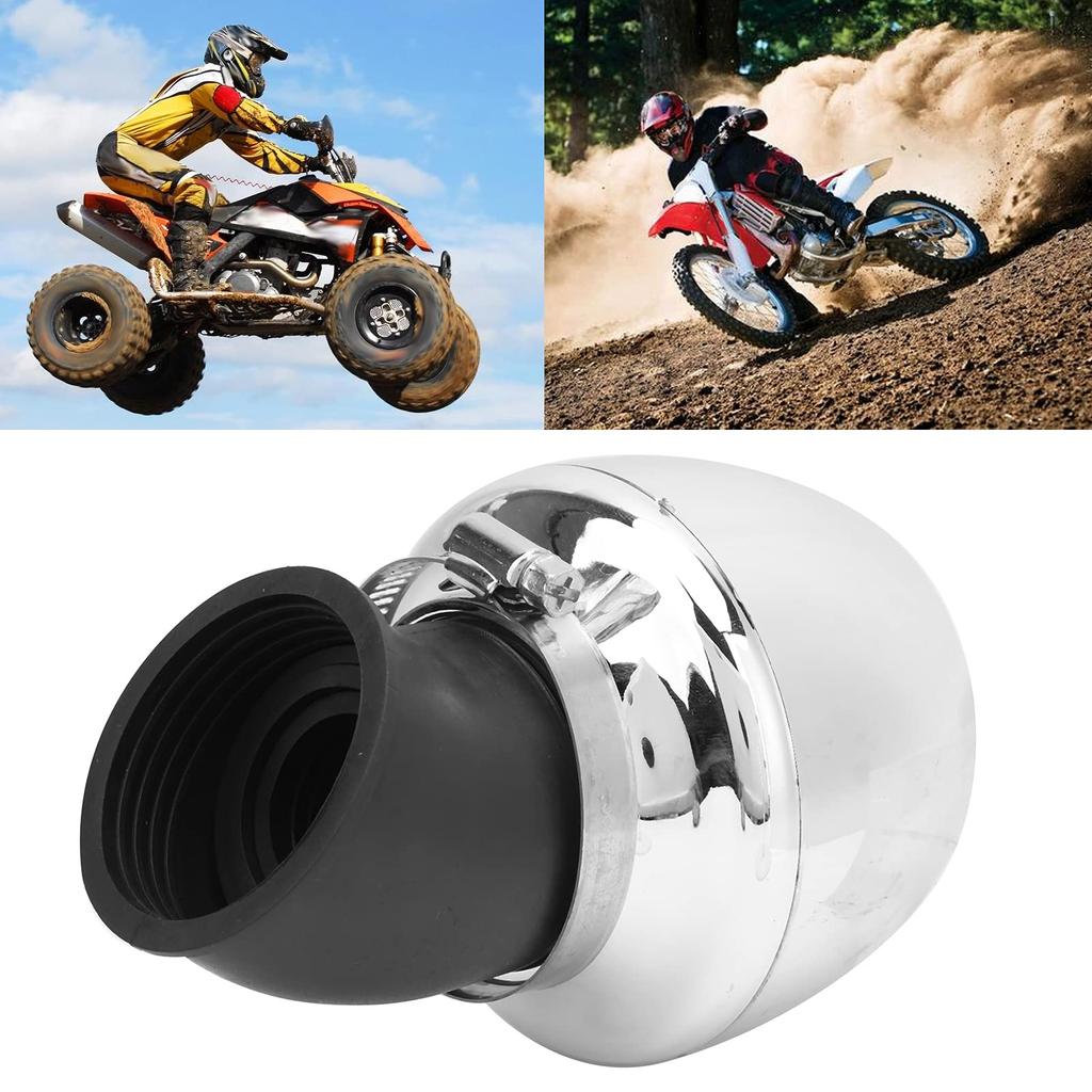 Luftfilter Kraftstoff , Universeller versilberter Luftfilter für Motorrad ATV Dirt Bike