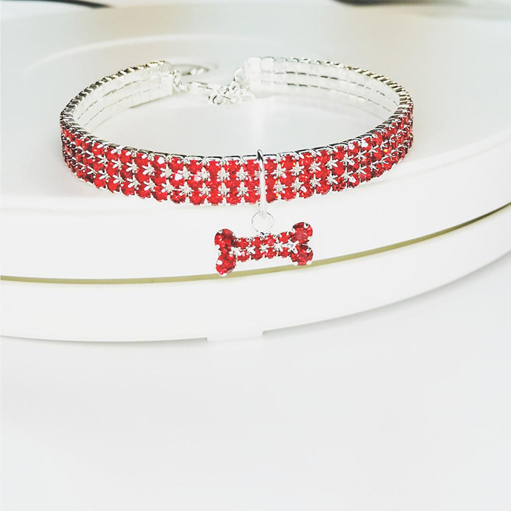 Pet Dog Bling Rhinestone Necklace Collar Fancy Necklace For Puppy Dog Collars