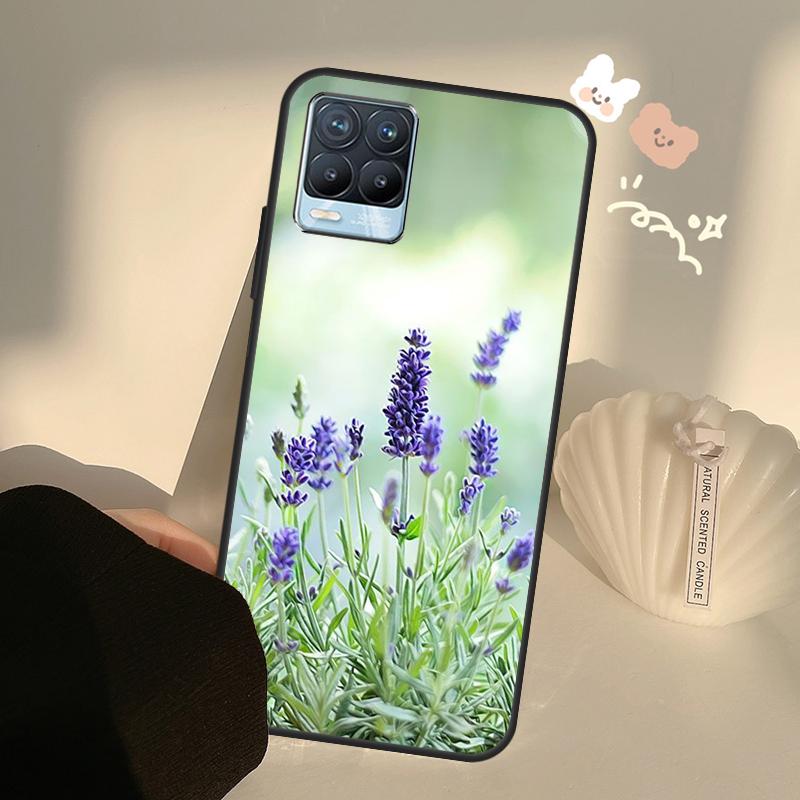 Lavender Purple Flower Case For Realme C71 C63 C61 C55 C51 C53 C25 C65 C67 C75 11 12 13 14 15 Pro Plus GT6 GT7 Pro