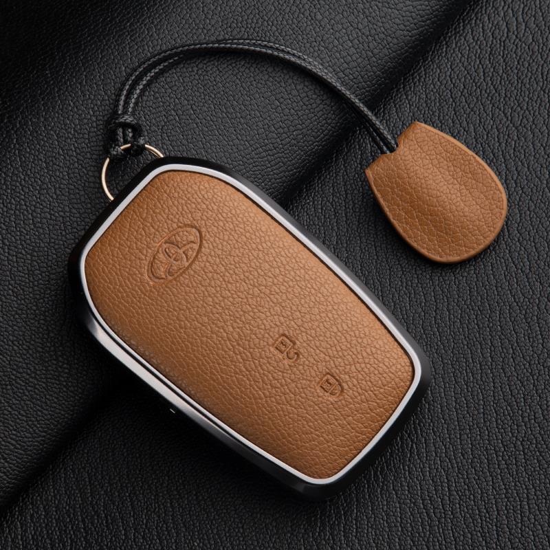 Skórzany Etui na Kluczyki do Toyota Camry, Highlander, Prado, Land Cruiser, Venza, RAV4 - 9. Gen