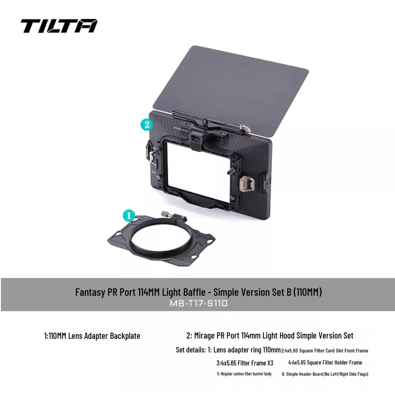 

Tilta Mirage Pro Adjustable Carbon Fiber Lens Hood 114mm