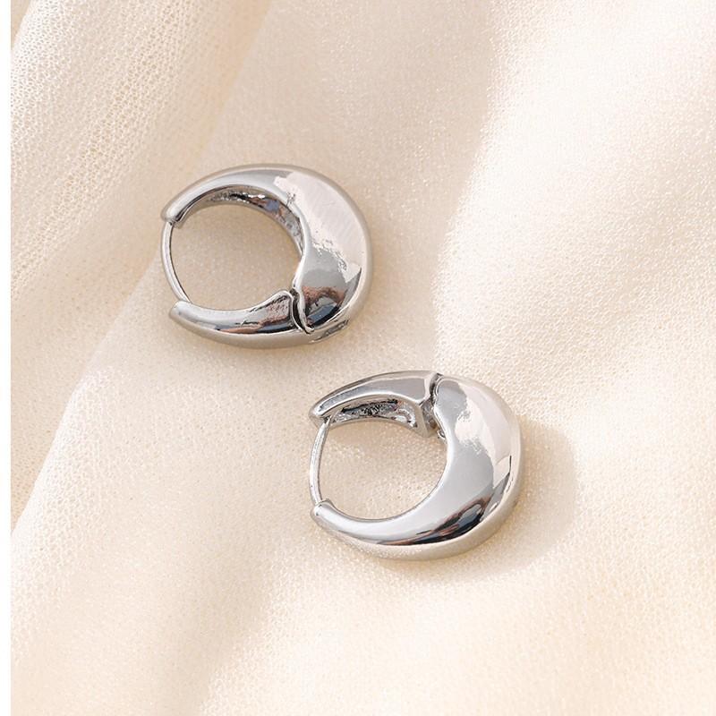 

Stainless Steel Heart Zircon Hoop Earrings For Women Vintage Minimalist Crystal Zirconia Circle Drop Earrings Punk Rock Jewelry